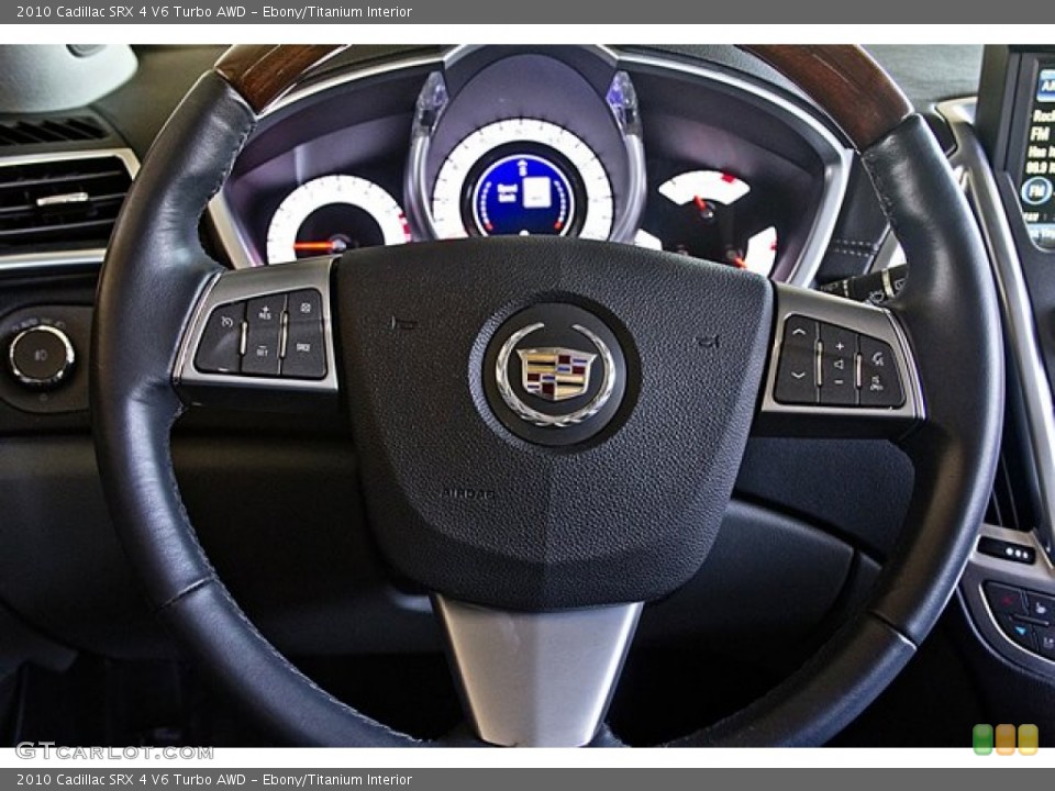 Ebony/Titanium Interior Steering Wheel for the 2010 Cadillac SRX 4 V6 Turbo AWD #66092262