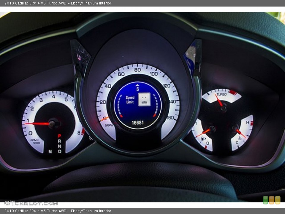Ebony/Titanium Interior Gauges for the 2010 Cadillac SRX 4 V6 Turbo AWD #66092271