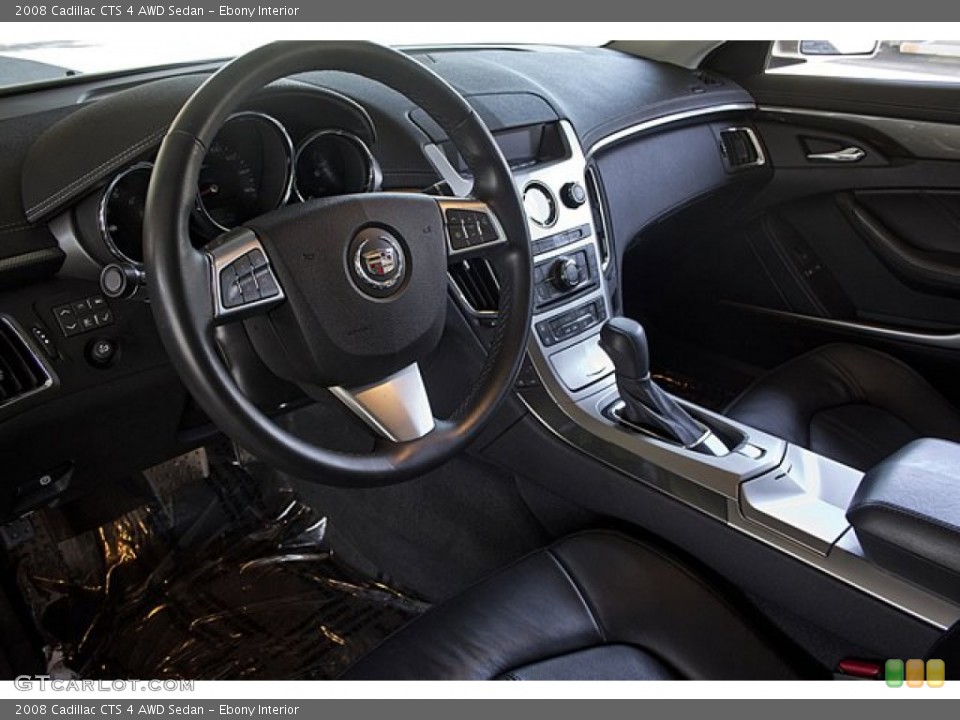 Ebony Interior Dashboard for the 2008 Cadillac CTS 4 AWD Sedan #66092535