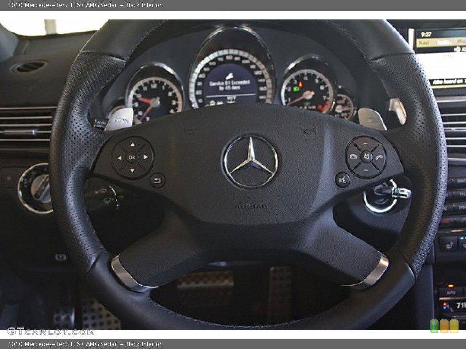 Black Interior Steering Wheel for the 2010 Mercedes-Benz E 63 AMG Sedan #66092832