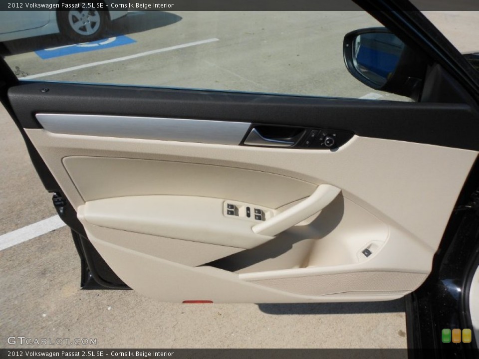 Cornsilk Beige Interior Door Panel for the 2012 Volkswagen Passat 2.5L SE #66094403