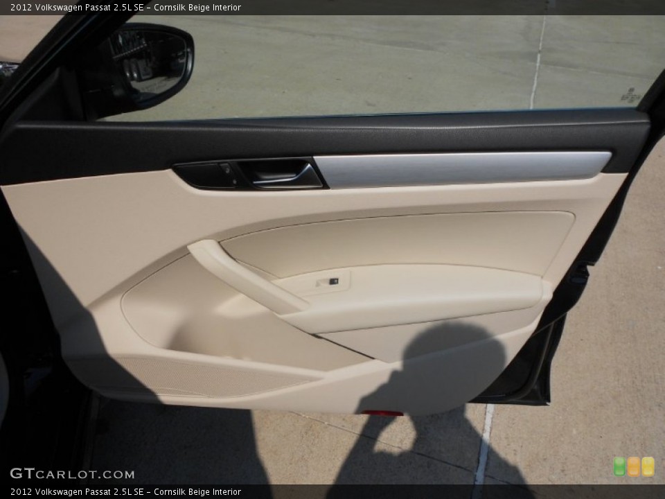 Cornsilk Beige Interior Door Panel for the 2012 Volkswagen Passat 2.5L SE #66094419