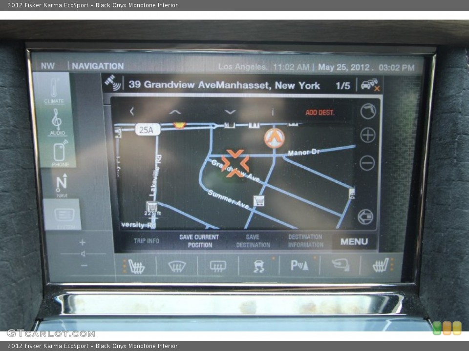 Black Onyx Monotone Interior Navigation for the 2012 Fisker Karma EcoSport #66094950