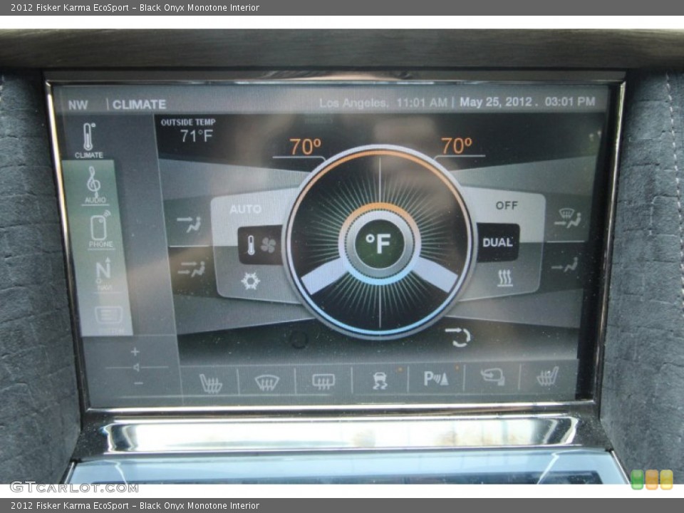Black Onyx Monotone Interior Controls for the 2012 Fisker Karma EcoSport #66094962