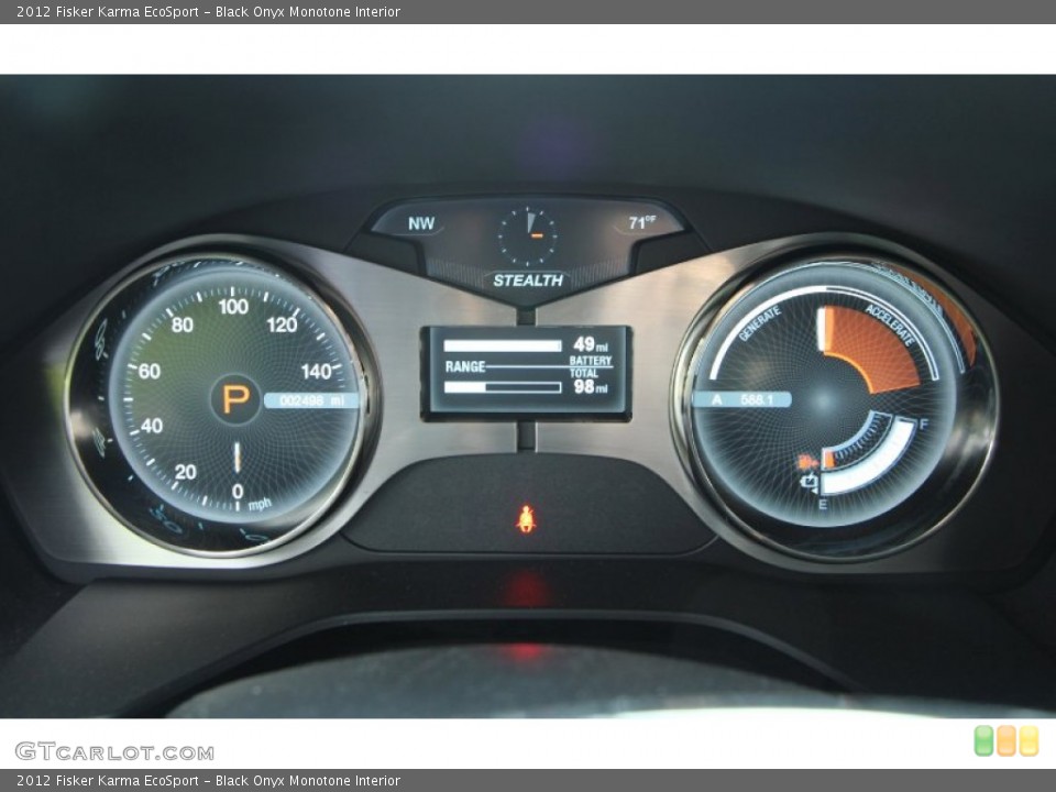 Black Onyx Monotone Interior Gauges for the 2012 Fisker Karma EcoSport #66094989