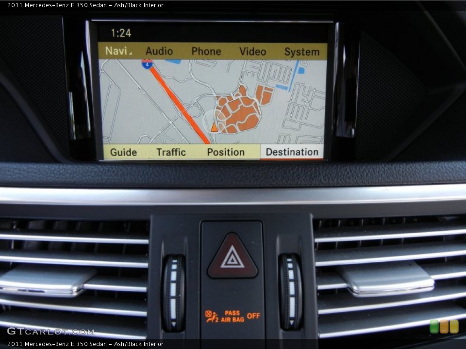 Ash/Black Interior Navigation for the 2011 Mercedes-Benz E 350 Sedan #66095400