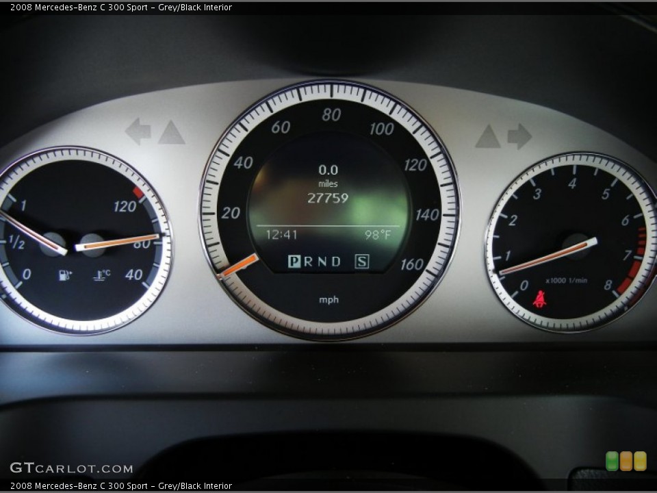 Grey/Black Interior Gauges for the 2008 Mercedes-Benz C 300 Sport #66095601