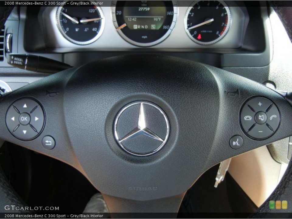 Grey/Black Interior Controls for the 2008 Mercedes-Benz C 300 Sport #66095646