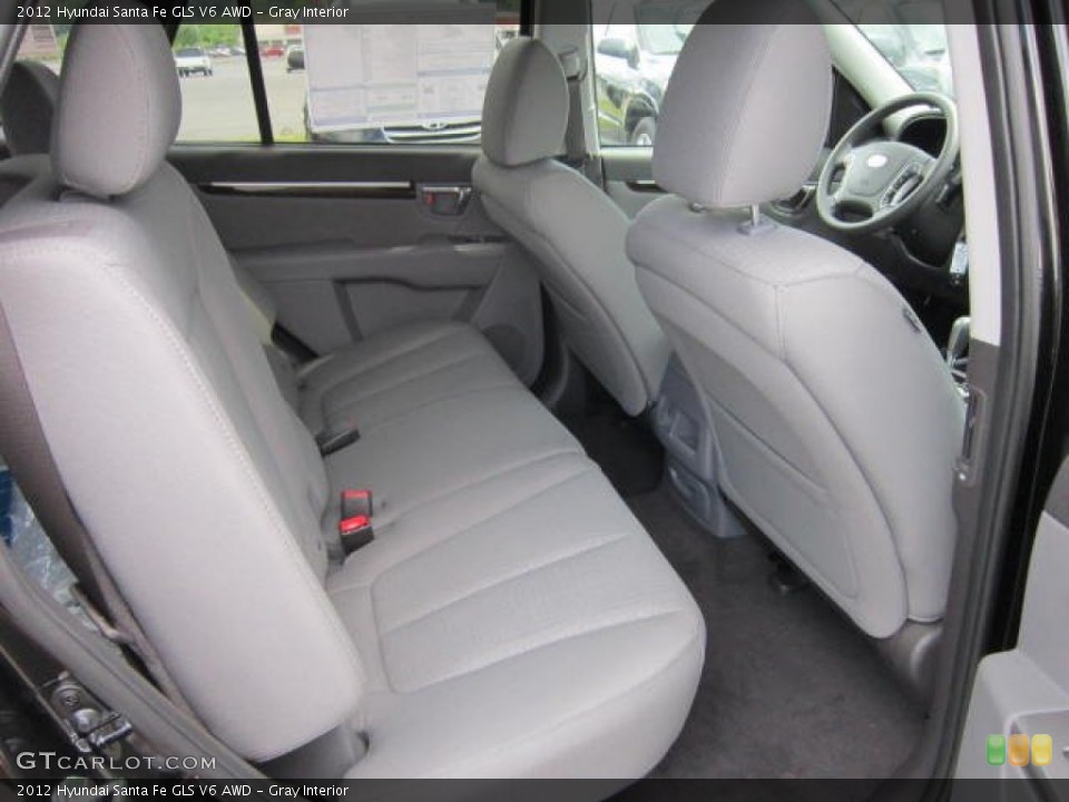 Gray Interior Rear Seat for the 2012 Hyundai Santa Fe GLS V6 AWD #66097287