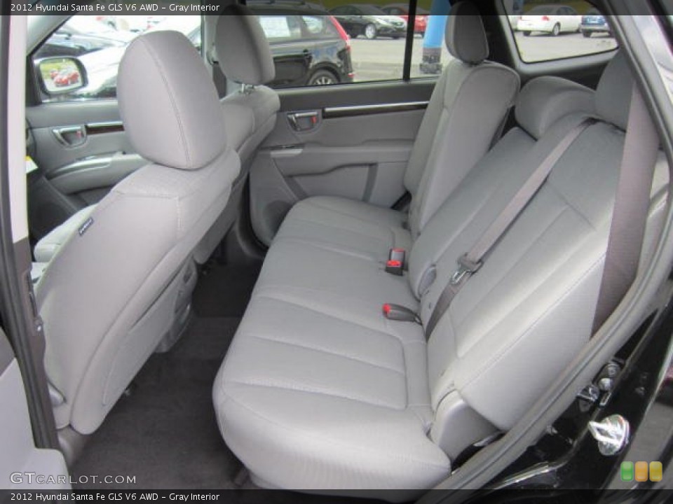 Gray Interior Rear Seat for the 2012 Hyundai Santa Fe GLS V6 AWD #66097302