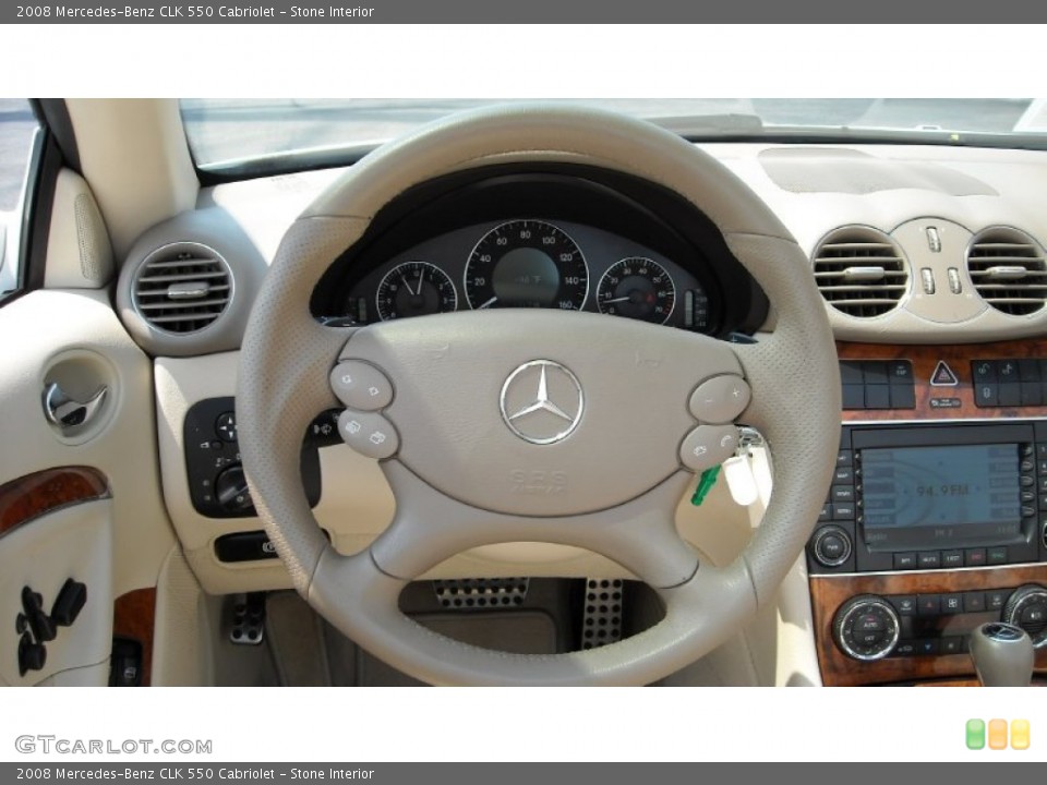 Stone Interior Steering Wheel for the 2008 Mercedes-Benz CLK 550 Cabriolet #66100521