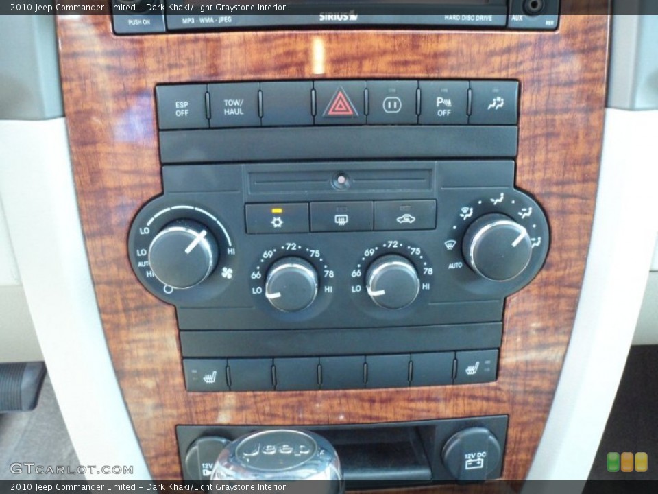 Dark Khaki/Light Graystone Interior Controls for the 2010 Jeep Commander Limited #66100782