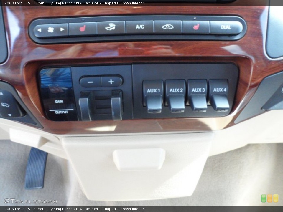 Chaparral Brown Interior Controls for the 2008 Ford F350 Super Duty King Ranch Crew Cab 4x4 #66101575