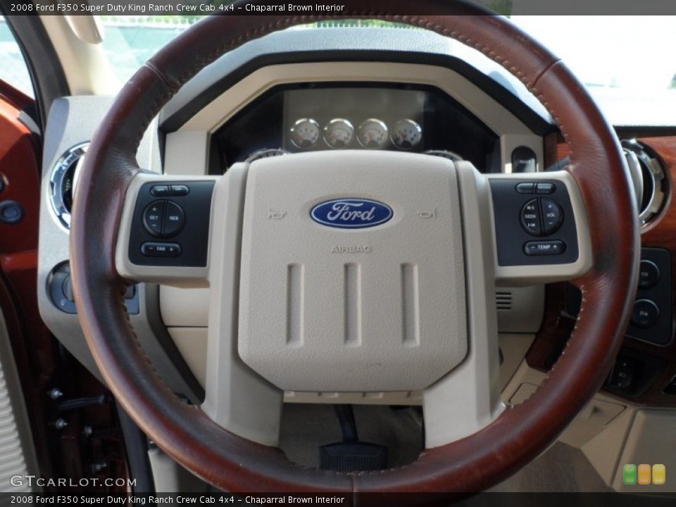 Chaparral Brown Interior Steering Wheel for the 2008 Ford F350 Super Duty King Ranch Crew Cab 4x4 #66101613