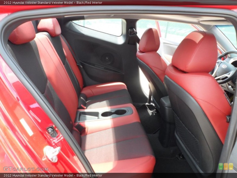 Black/Red Interior Rear Seat for the 2012 Hyundai Veloster  #66104343