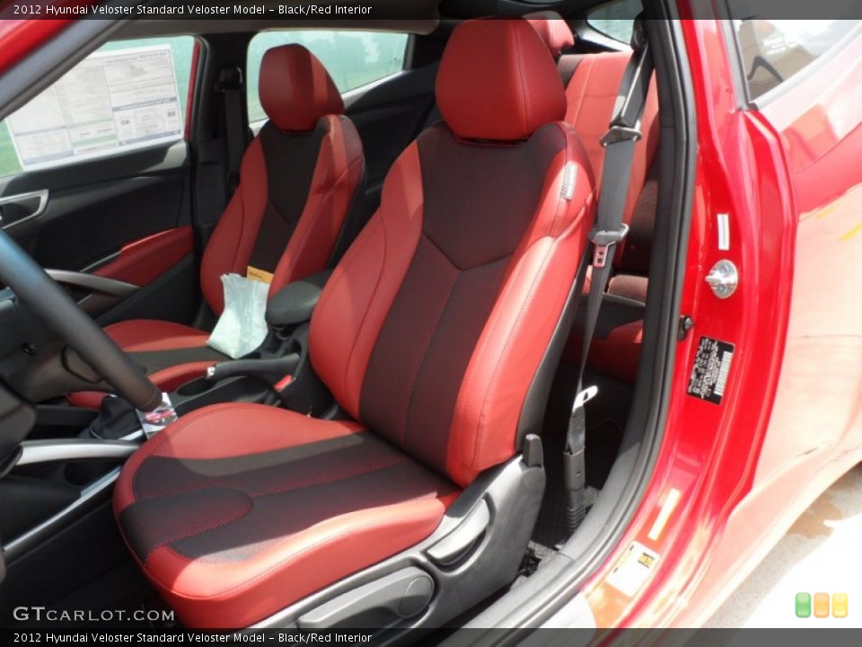 Black/Red Interior Front Seat for the 2012 Hyundai Veloster  #66104376