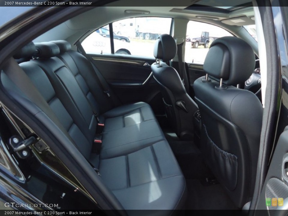 Black Interior Rear Seat for the 2007 Mercedes-Benz C 230 Sport #66105150