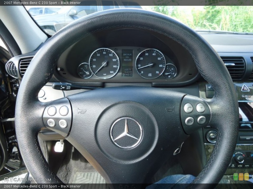 Black Interior Steering Wheel for the 2007 Mercedes-Benz C 230 Sport #66105267