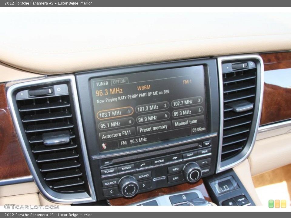 Luxor Beige Interior Controls for the 2012 Porsche Panamera 4S #66105570