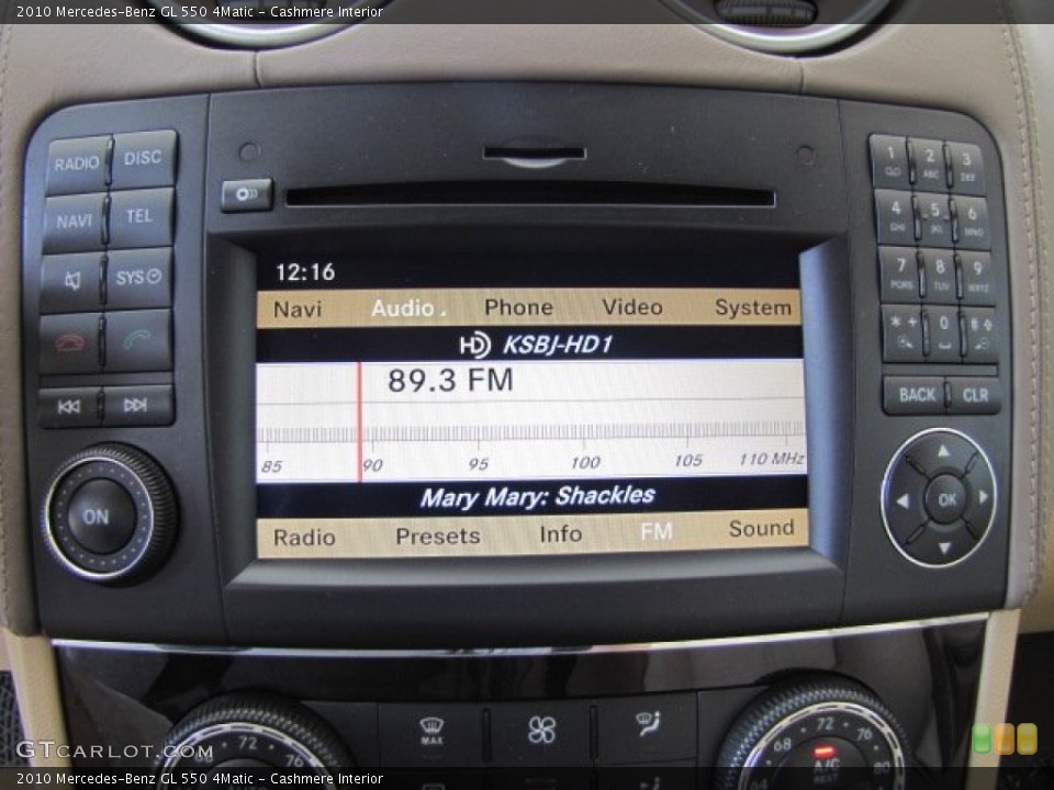 Cashmere Interior Controls for the 2010 Mercedes-Benz GL 550 4Matic #66107952