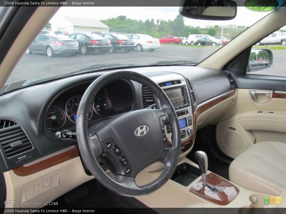 Beige Interior Dashboard for the 2008 Hyundai Santa Fe Limited 4WD #66110283