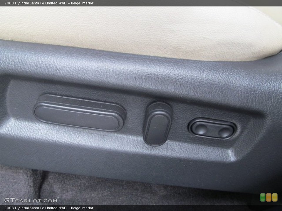 Beige Interior Controls for the 2008 Hyundai Santa Fe Limited 4WD #66110307