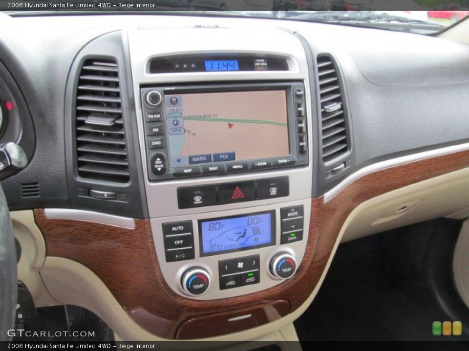 Beige Interior Controls for the 2008 Hyundai Santa Fe Limited 4WD #66110343