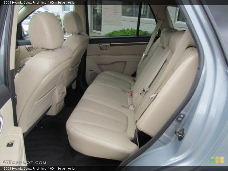 Beige Interior Rear Seat for the 2008 Hyundai Santa Fe Limited 4WD #66110352