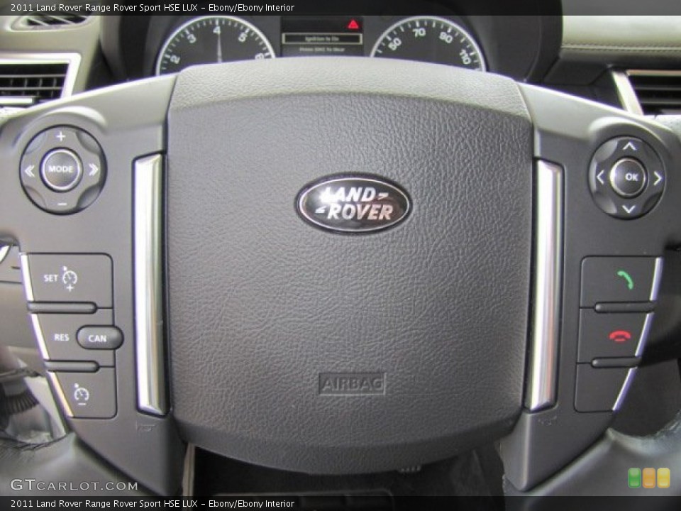 Ebony/Ebony Interior Steering Wheel for the 2011 Land Rover Range Rover Sport HSE LUX #66110496