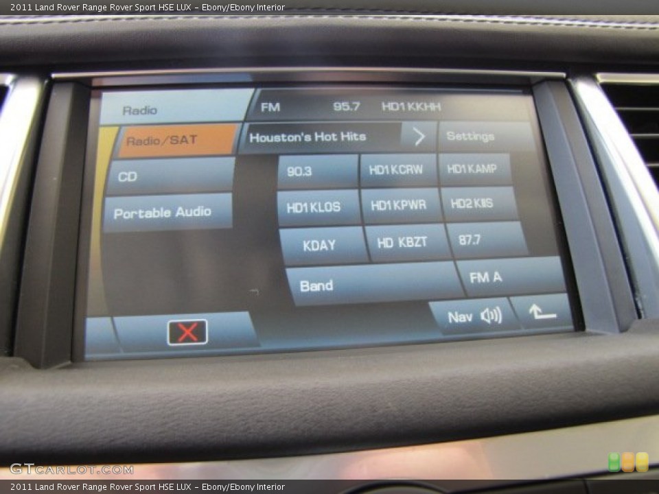 Ebony/Ebony Interior Controls for the 2011 Land Rover Range Rover Sport HSE LUX #66110526