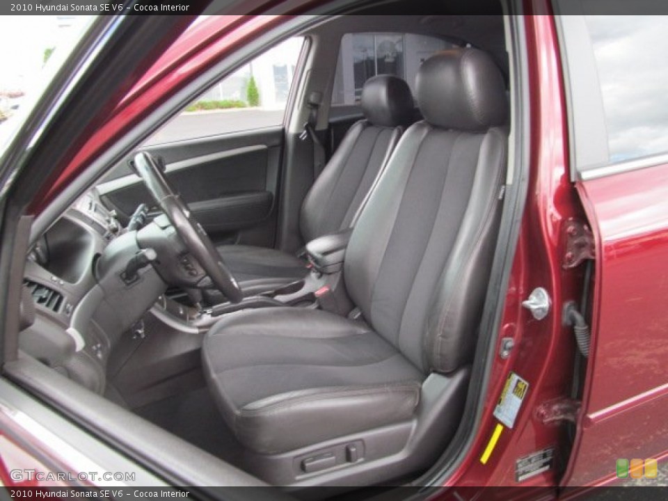 Cocoa Interior Front Seat for the 2010 Hyundai Sonata SE V6 #66110985