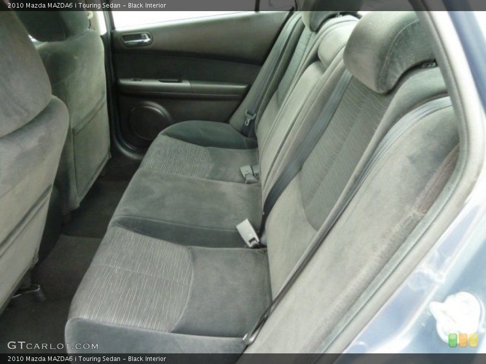 Black Interior Rear Seat for the 2010 Mazda MAZDA6 i Touring Sedan #66111237