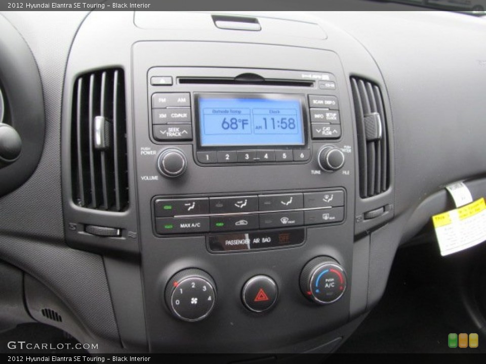 Black Interior Controls for the 2012 Hyundai Elantra SE Touring #66111672