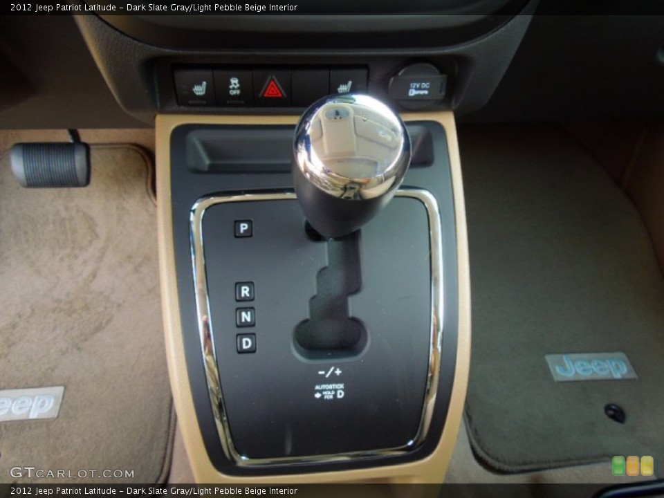 Dark Slate Gray/Light Pebble Beige Interior Transmission for the 2012 Jeep Patriot Latitude #66118542