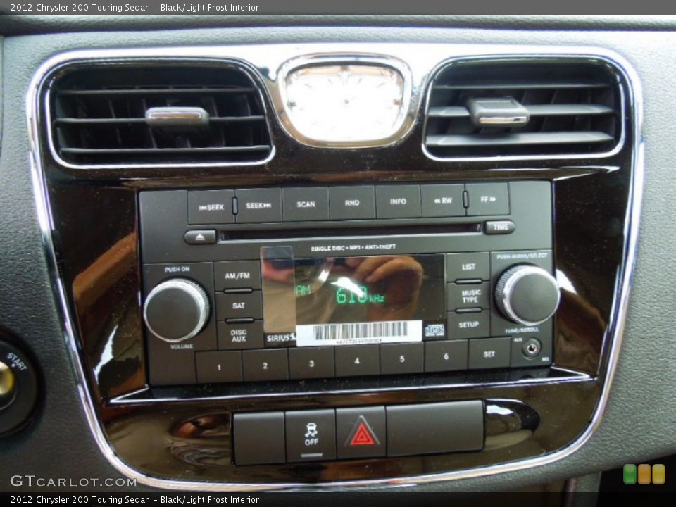 Black/Light Frost Interior Audio System for the 2012 Chrysler 200 Touring Sedan #66118839