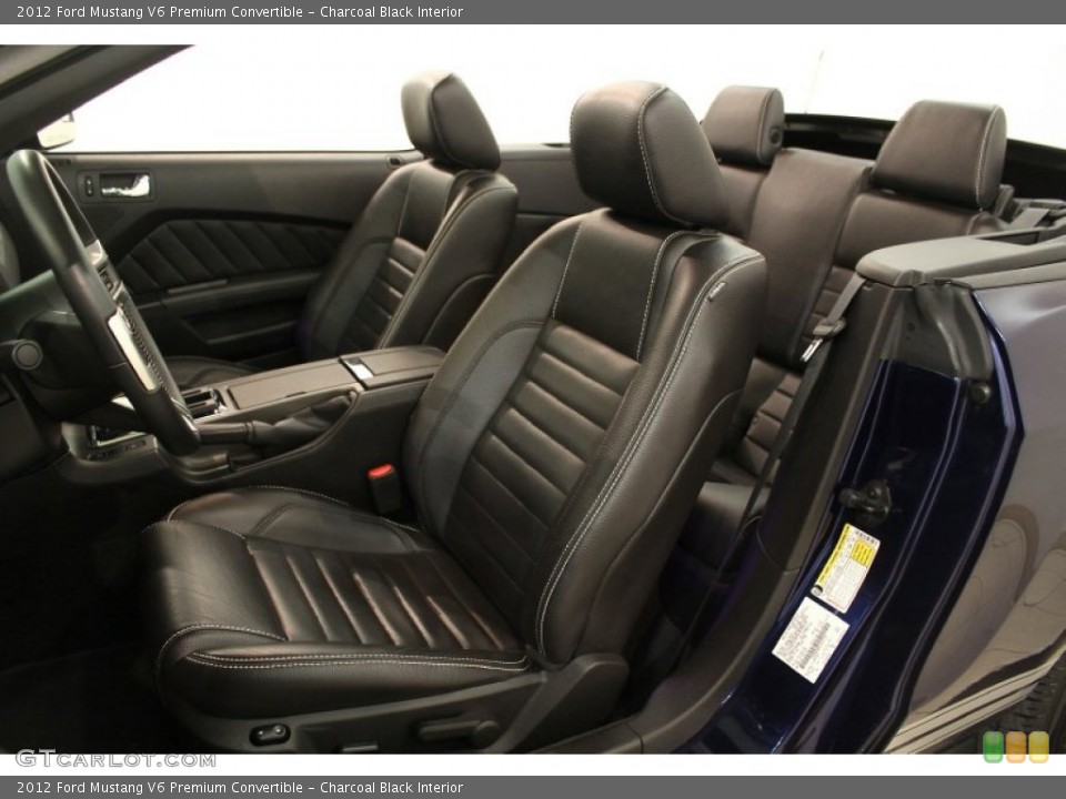 Charcoal Black Interior Front Seat for the 2012 Ford Mustang V6 Premium Convertible #66123611