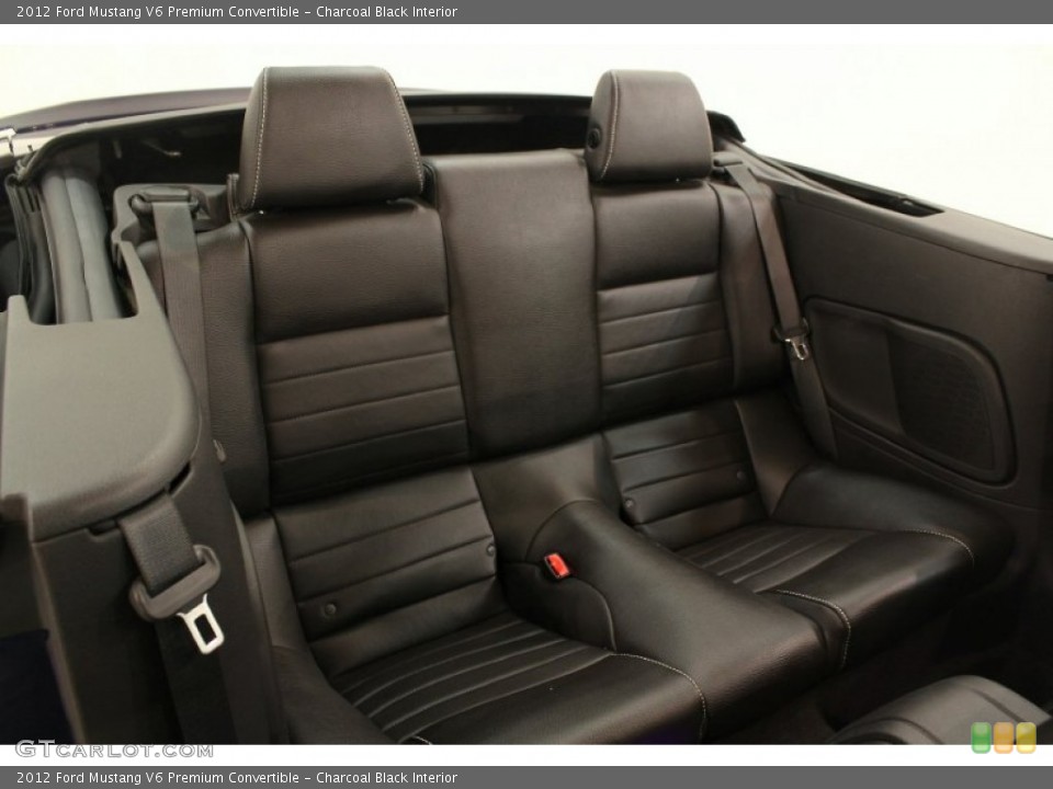 Charcoal Black Interior Rear Seat for the 2012 Ford Mustang V6 Premium Convertible #66123734