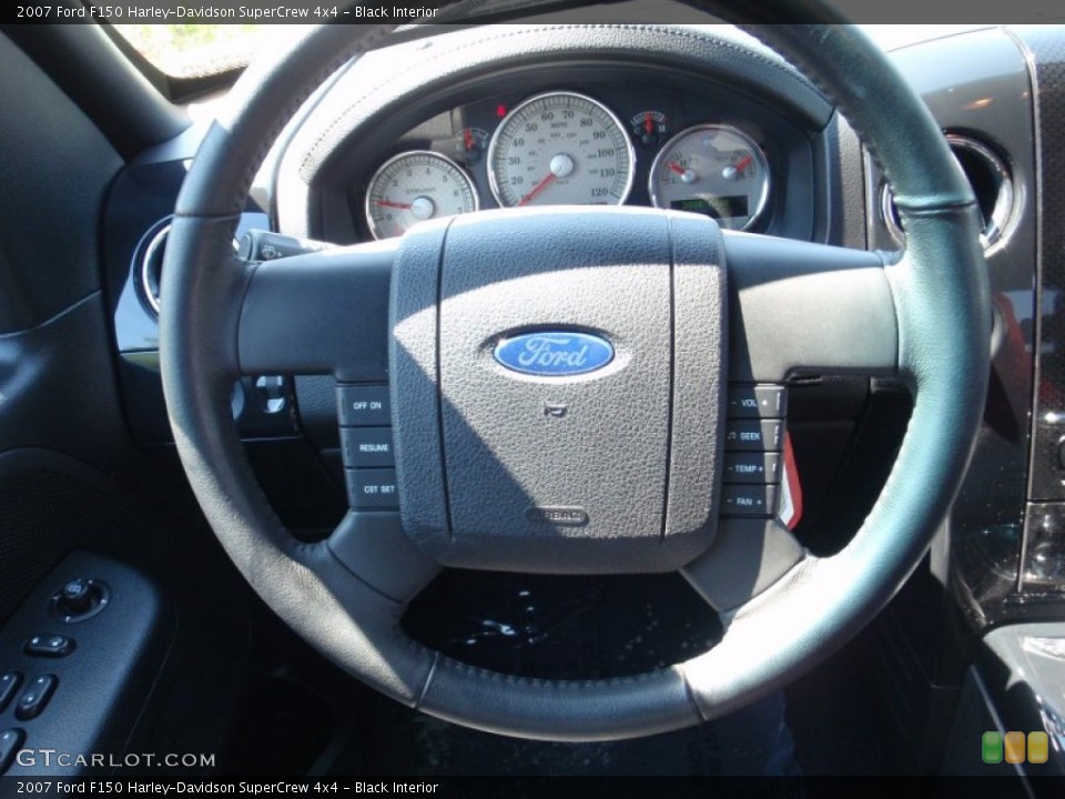 Black Interior Steering Wheel for the 2007 Ford F150 Harley-Davidson SuperCrew 4x4 #66124775