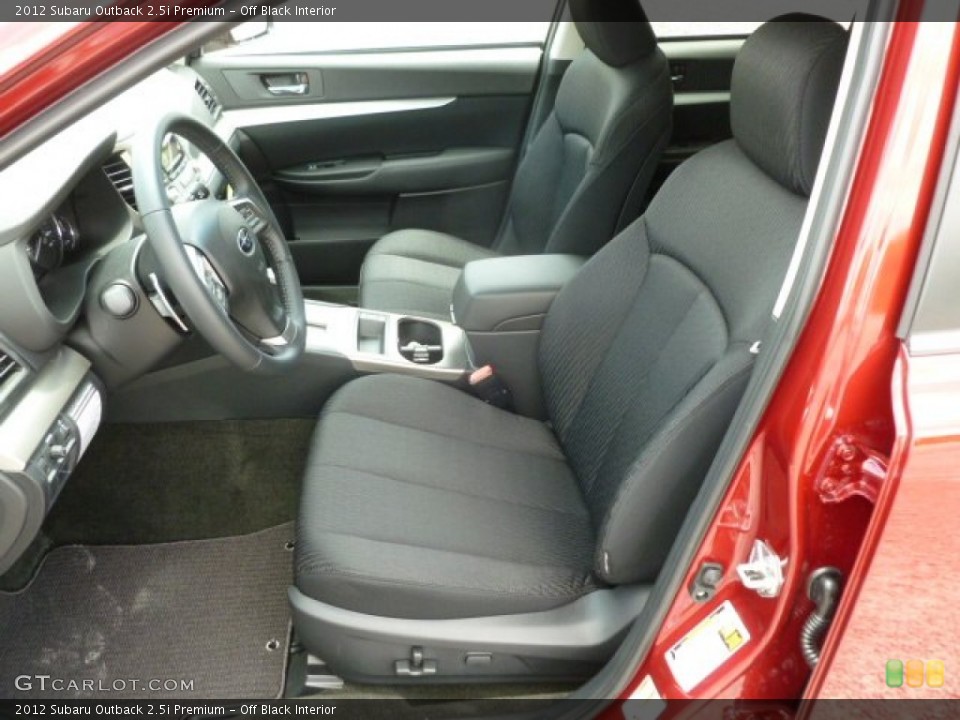 Off Black Interior Photo for the 2012 Subaru Outback 2.5i Premium #66127529
