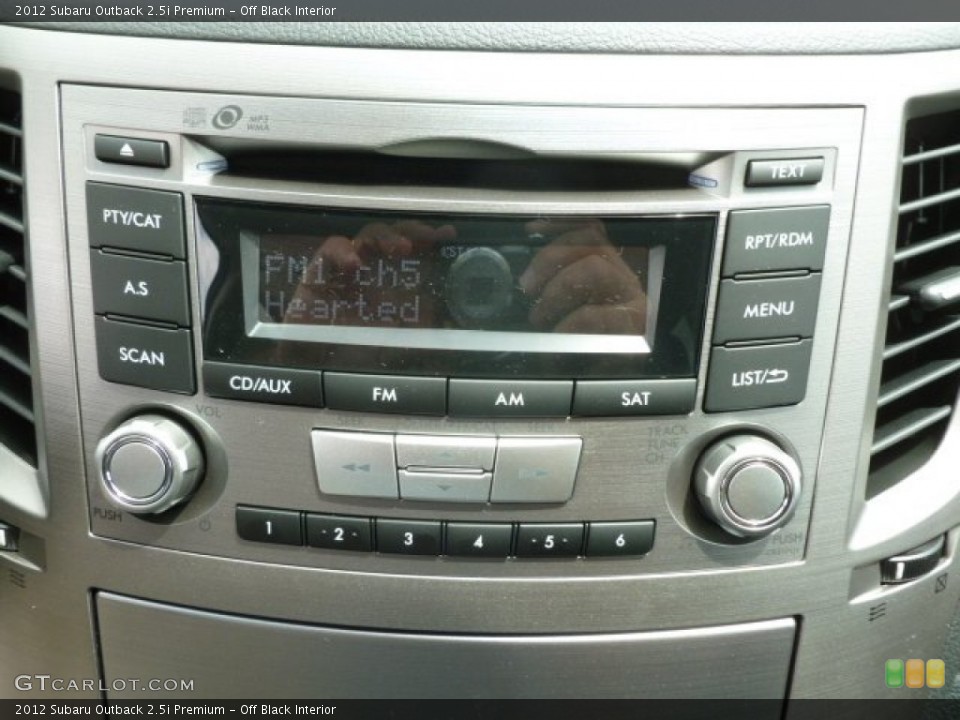 Off Black Interior Audio System for the 2012 Subaru Outback 2.5i Premium #66127553