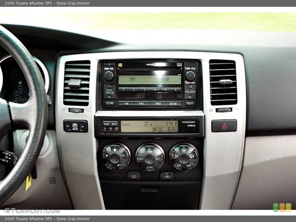 Stone Gray Interior Controls for the 2006 Toyota 4Runner SR5 #66128135