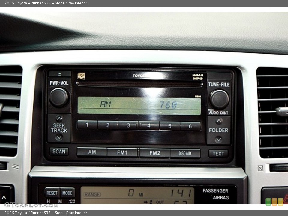 Stone Gray Interior Audio System for the 2006 Toyota 4Runner SR5 #66128189