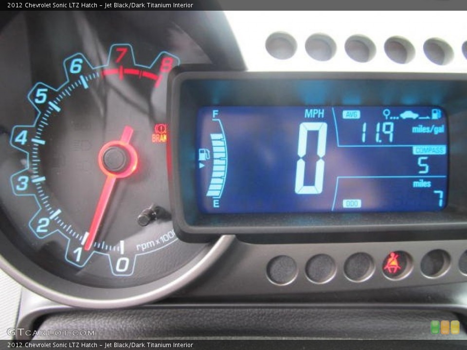 Jet Black/Dark Titanium Interior Gauges for the 2012 Chevrolet Sonic LTZ Hatch #66130037