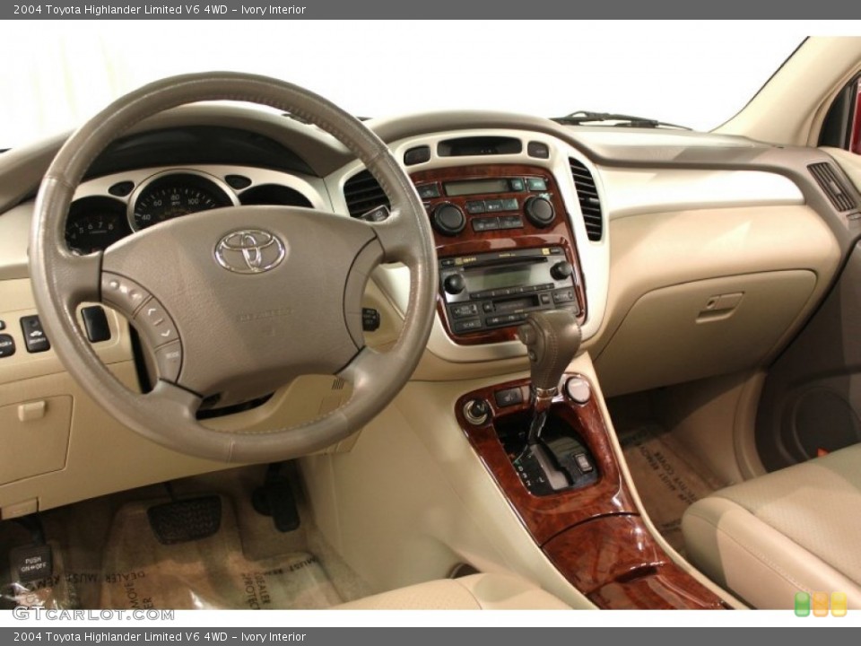 Ivory Interior Dashboard for the 2004 Toyota Highlander Limited V6 4WD #66130628
