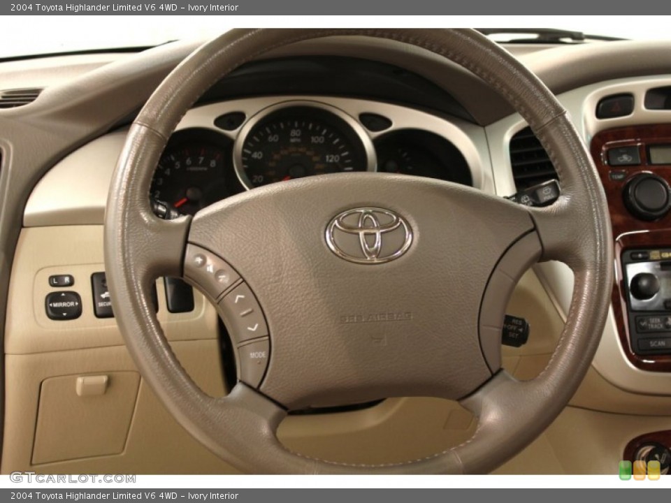 Ivory Interior Steering Wheel for the 2004 Toyota Highlander Limited V6 4WD #66130637
