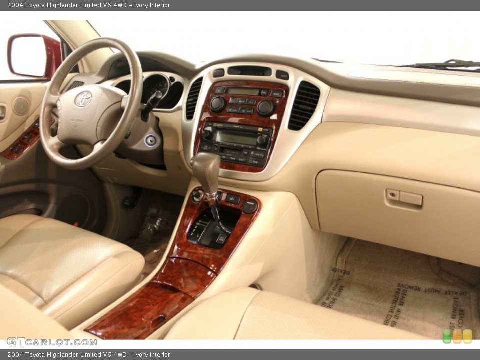 Ivory Interior Dashboard for the 2004 Toyota Highlander Limited V6 4WD #66130712