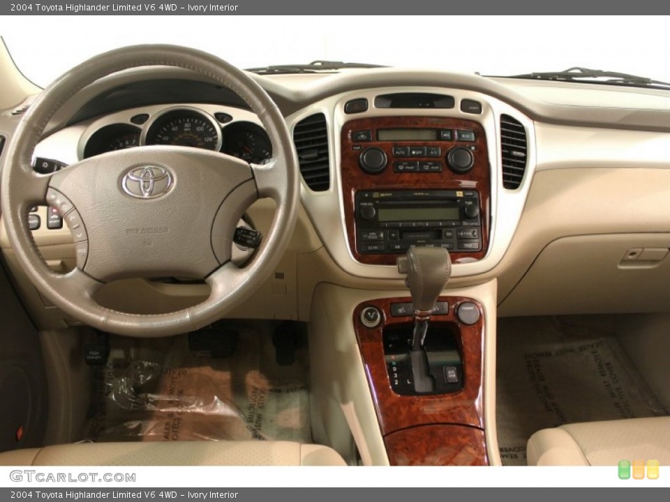 Ivory Interior Dashboard for the 2004 Toyota Highlander Limited V6 4WD #66130748
