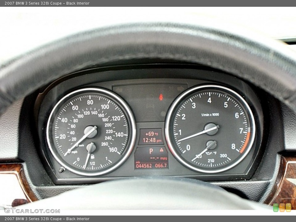 Black Interior Gauges for the 2007 BMW 3 Series 328i Coupe #66131318