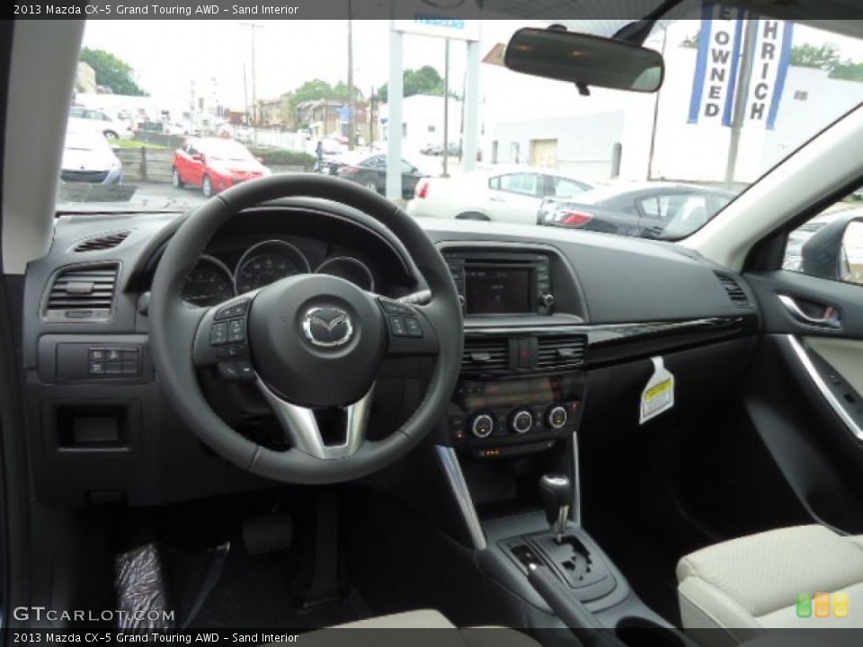 Sand Interior Dashboard for the 2013 Mazda CX-5 Grand Touring AWD #66131987