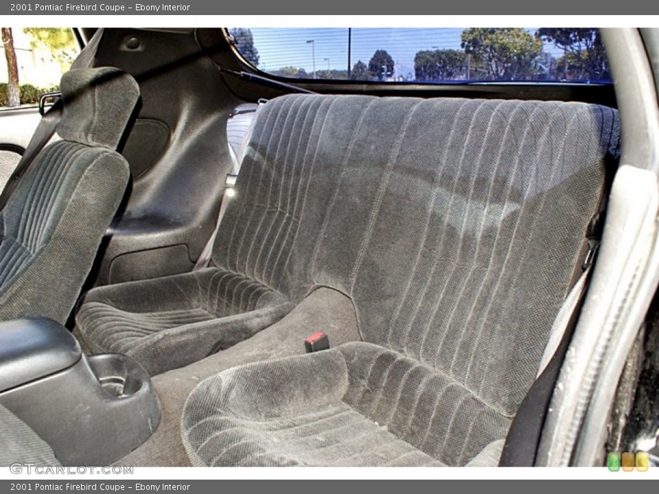 Ebony Interior Rear Seat for the 2001 Pontiac Firebird Coupe #66133631